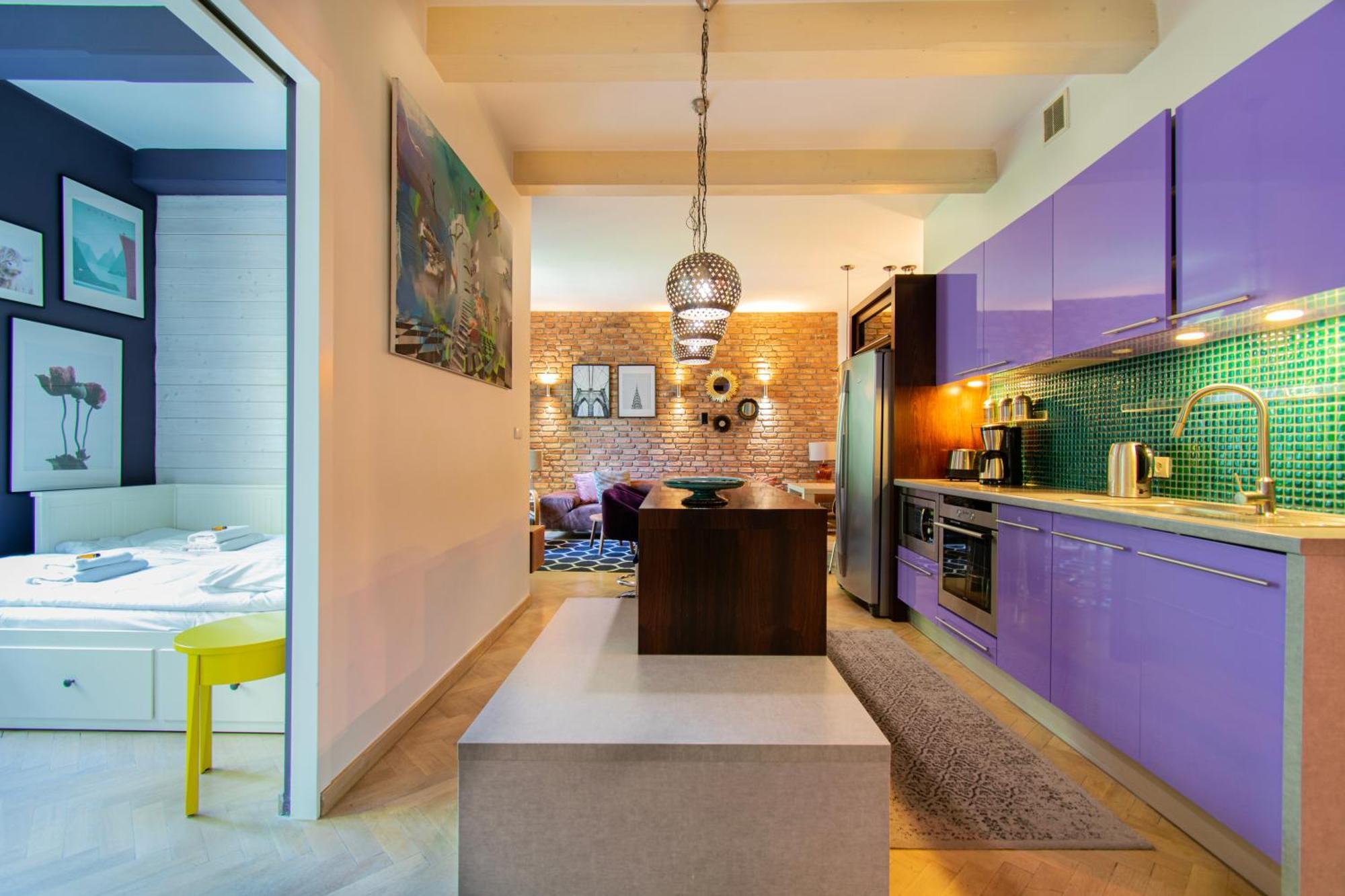 Spacious 3Br Apartment With Ac In Living Room, 2 Balconies 克拉科夫 外观 照片