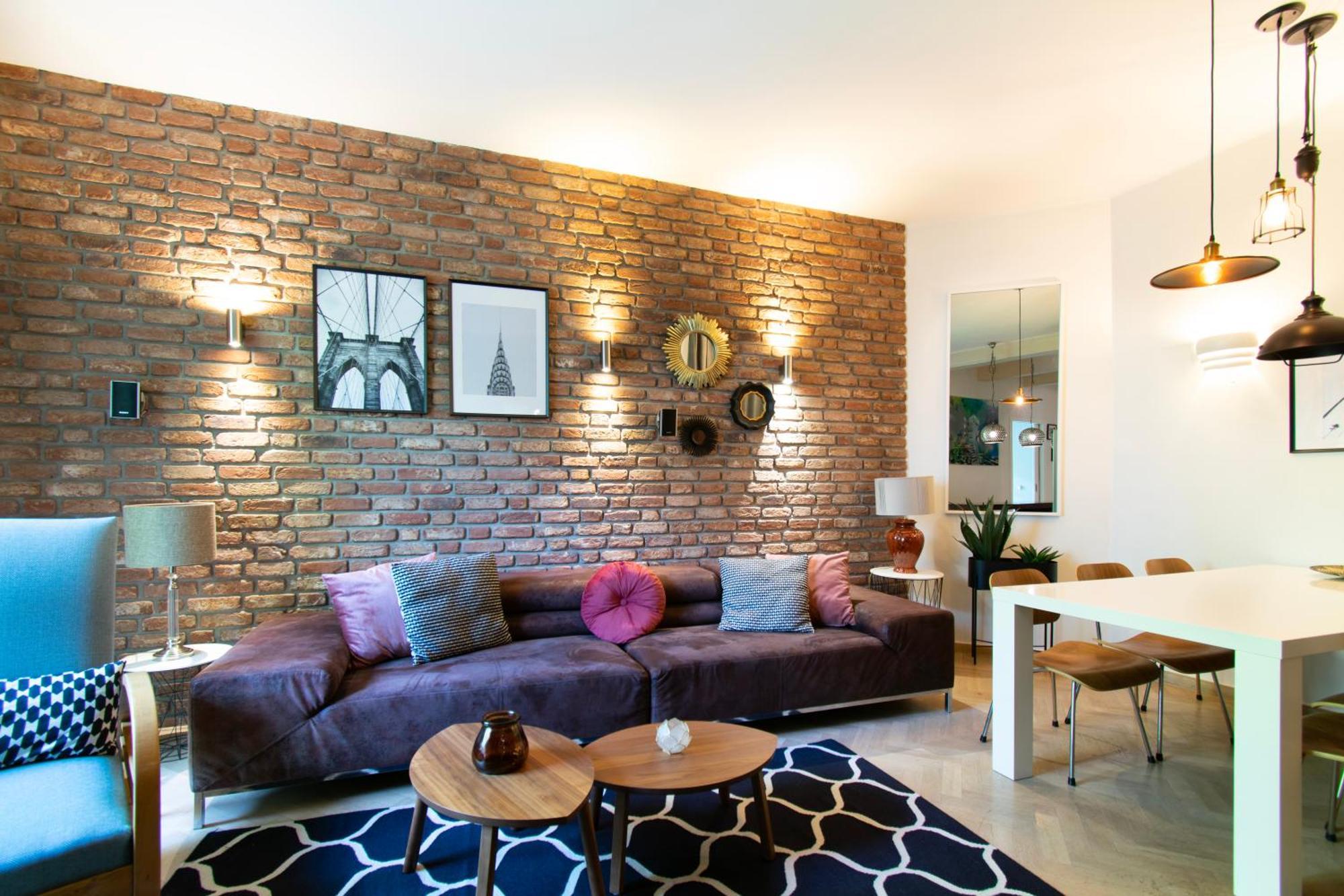 Spacious 3Br Apartment With Ac In Living Room, 2 Balconies 克拉科夫 外观 照片